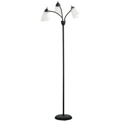 HOMCOM Modern And Contemporary Floor Lamp For Living Room And Bedroom With 3 Flexible Bending Lights, Standing Bedside Lamp -Bedroom Furniture Shop HOMCOM Arc Tree Floor Lamp with 3 Adjustable Rotating Lights2C for Bedroom Living Room2C Industrial Standing Lamp2C Black 2