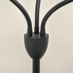 HOMCOM Modern And Contemporary Floor Lamp For Living Room And Bedroom With 3 Flexible Bending Lights, Standing Bedside Lamp