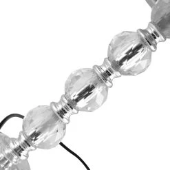 HOMCOM Crystallite Modern Table Lamps For Bedroom Set Of 2, Bedside Desk Lamp For Home Office, Lamp Set With Fabric Lampshades