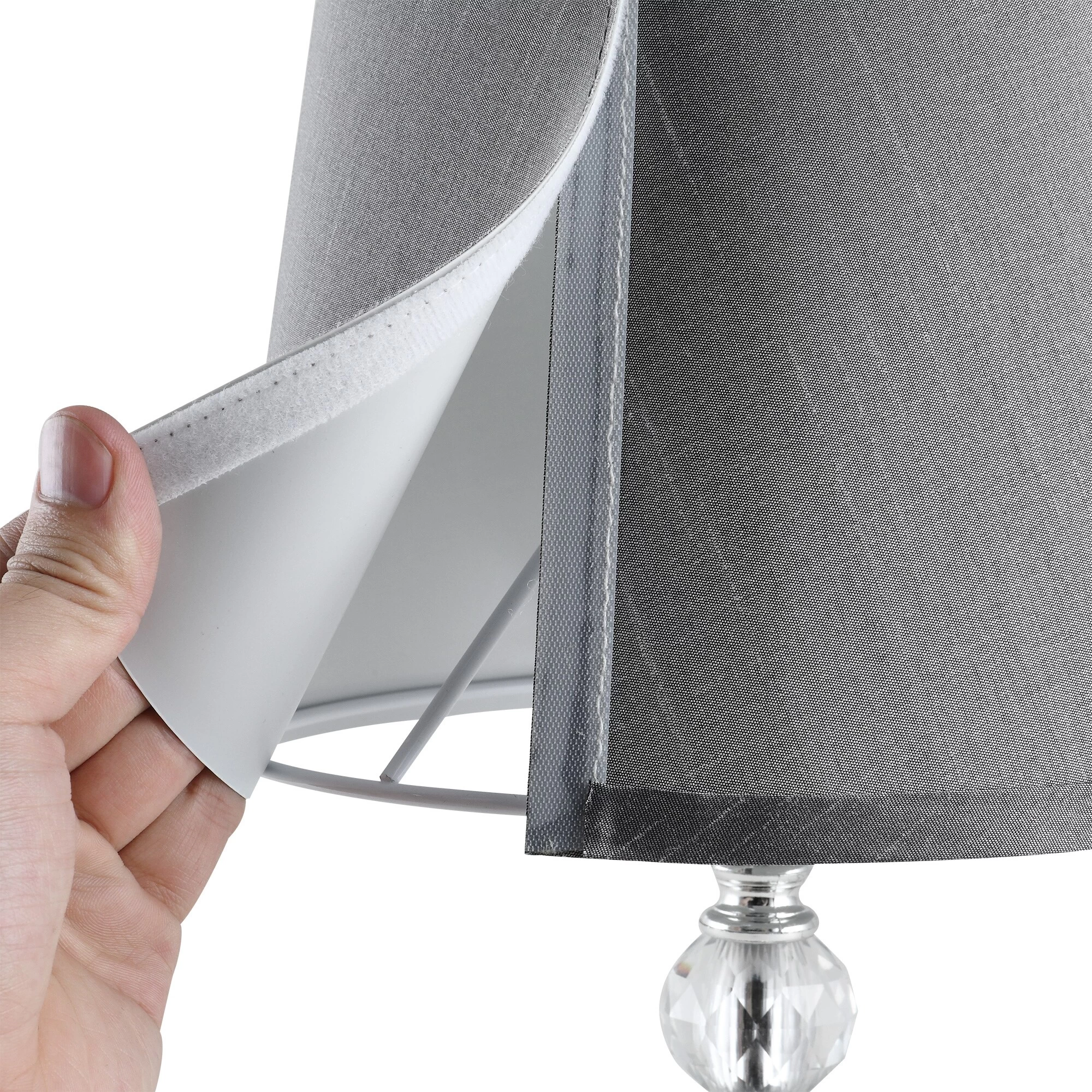 HOMCOM Crystallite Modern Table Lamps For Bedroom Set Of 2, Bedside Desk Lamp For Home Office, Lamp Set With Fabric Lampshades 11 HOMCOM Crystallite Modern Table Lamps For Bedroom Set Of 2, Bedside Desk Lamp For Home Office, Lamp Set With Fabric Lampshades - Image 9