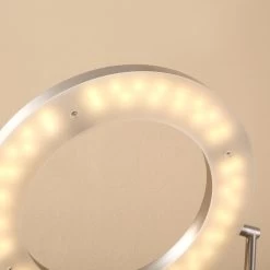 HOMCOM Modern LED Floor Lamp Height Adjustable, Bedroom Lamp With 350° Rotatable Lampshade And Rotary Switch For Living Room