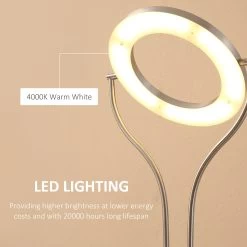 HOMCOM Modern LED Floor Lamp Height Adjustable, Bedroom Lamp With 350° Rotatable Lampshade And Rotary Switch For Living Room -Bedroom Furniture Shop HOMCOM Modern LED Floor Lamp Height Adjustable2C Bedroom Lamp with 350C2B0 Rotatable Lampshade and Rotary Switch for Living Room 6