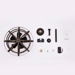 Industrial Adjustable Gear Ceiling Fan Light Kit - Suitable For Living Room, Bedroom, And Kitchen