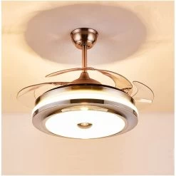 Modern Ceiling Light With Fans Remote Control, 4 Retractable Blades With 3 Light Color Change Ceiling Fan For Living Bedroom -Bedroom Furniture Shop Modern Ceiling Light with Fans Remote Control2C 4 Retractable Blades with 3 Light Color Change Ceiling Fan for Living Bedroom 12