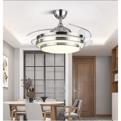 Modern Ceiling Light With Fans Remote Control, 4 Retractable Blades With 3 Light Color Change Ceiling Fan For Living Bedroom -Bedroom Furniture Shop Modern Ceiling Light with Fans Remote Control2C 4 Retractable Blades with 3 Light Color Change Ceiling Fan for Living Bedroom 17