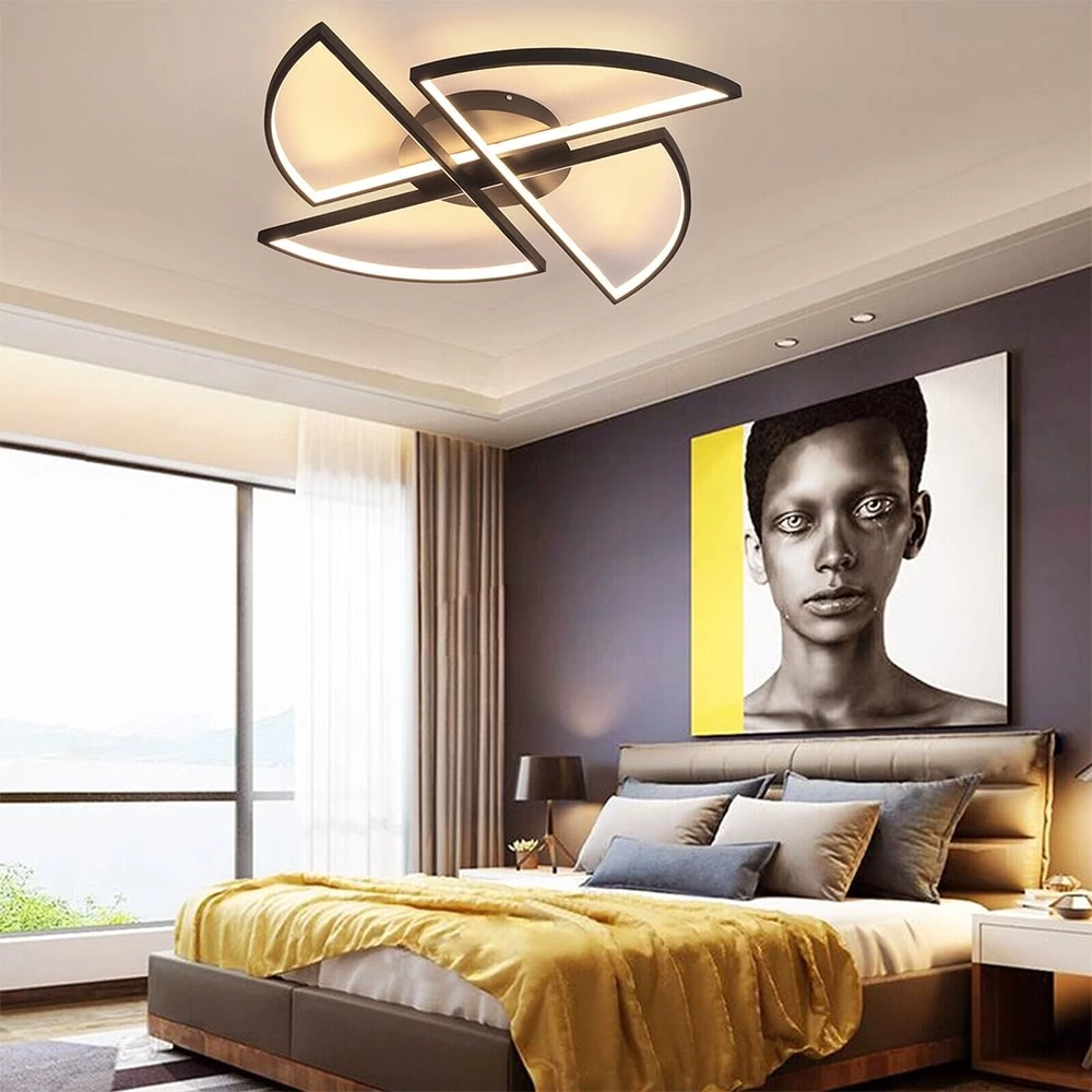 Modern Design LED Chandelier Ceiling Light Bedroom Lighting Fixture - 17.71" X 17.71" 4 Modern Design LED Chandelier Ceiling Light Bedroom Lighting Fixture - 17.71" X 17.71" - Image 2