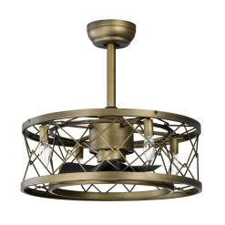 Modern Revrersible 20" Caged Ceiling Fan With Lights For Bedroom -Bedroom Furniture Shop Modern Revrersible 2022 Caged Ceiling Fan with Lights for bedroom 2