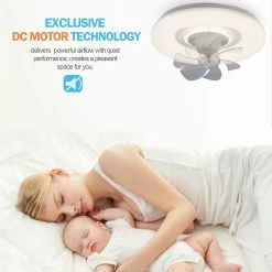 Oaks Aura 20in. Italian Cream Low Profile Ceiling Fan With Light, 360°Rotate Dual Control Flush Mount Ceiling Fan For Bedroom 17 Oaks Aura 20in. Italian Cream Low Profile Ceiling Fan With Light, 360°Rotate Dual Control Flush Mount Ceiling Fan For Bedroom -Bedroom Furniture Shop Oaks Aura 20in. Modern Low Profile Ceiling Fan with Light2C 360C2B0Rotate Dual Control Flush Mount Ceiling Fan For Bedroom 6