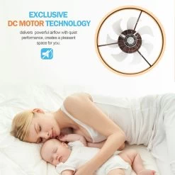 Oaks Aura Modern 20in. Low Profile Ceiling Fan With Light, 6-Speed Flush Mount Ceiling Fan, Smart App Remote Control For Bedroom -Bedroom Furniture Shop Oaks Aura Modern 20in. Low Profile Ceiling Fan with Light2C 6 Speed Flush Mount Ceiling Fan2C Smart App Remote Control For Bedroom 8