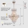 Oaks Aura Modern Mid-Century French Gold Empire Glam Crystal Chandelier, Crystal Ceiling Light For Hallway, Living Room, Bedroom -Bedroom Furniture Shop Oaks Aura Modern Mid Century French Gold Empire Glam Crystal Chandelier2C Crystal Ceiling Light for Hallway2C Living Room2C Bedroom