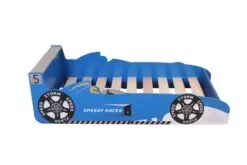 Toddler Bed Blue Cars Speed Kids Junior Bed With Mattress