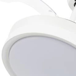 Round 36-inch LED Retractable Ceiling Fan With Remote 3 Color Tones Quiet Ceiling Fan For Living Room And Bedroom - 36 Inches -Bedroom Furniture Shop Round 36 inch LED Retractable Ceiling Fan with Remote 3 Color Tones Quiet Ceiling Fan for Living Room and Bedroom 36 Inches 14