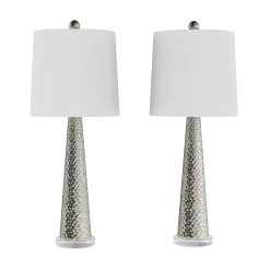 Set Of 2 Contemporary Hammered-Look Glass For Bedroom, Living Room, Office With Energy-Efficient LED Bulbs By Lavish Home 10 Set Of 2 Contemporary Hammered-Look Glass For Bedroom, Living Room, Office With Energy-Efficient LED Bulbs By Lavish Home -Bedroom Furniture Shop Set of 2 Contemporary Hammered Look Glass for Bedroom2C Living Room2C Office with Energy Efficient LED Bulbs by Lavish Home 2