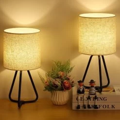 Set Of 2 Cute Modern Bedside Nightstand Lamps For Living Room Bedroom -Bedroom Furniture Shop Set of 2 Cute Modern Bedside Nightstand Lamps for Living Room Bedroom 10