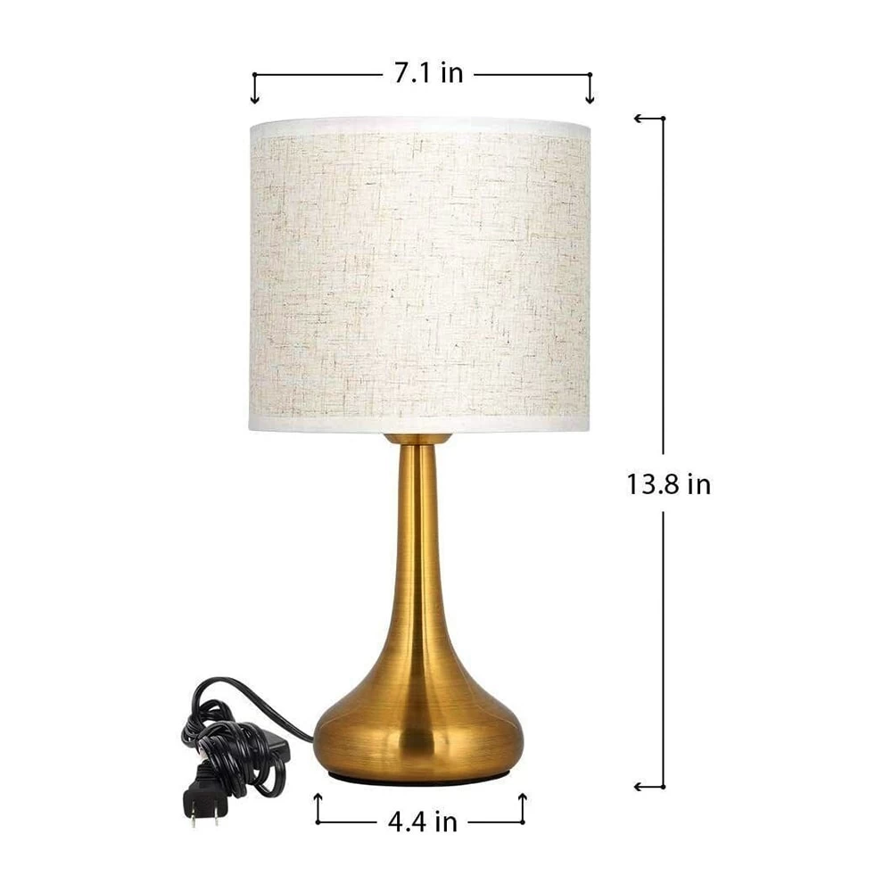 Set Of 2 Nightstand Table Lamps Bedroom Mini Desk Light - 7.1" X 13.8" 3 Set Of 2 Nightstand Table Lamps Bedroom Mini Desk Light - 7.1" X 13.8"