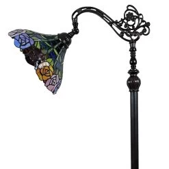Tiffany Style Floor Lamp Arched Standing 62" Tall Stained Glass Rose Flower Bedroom Reading Gift AM035FL12B Amora Lighting -Bedroom Furniture Shop Tiffany Style Floor Lamp Arched Standing 6222 Tall Stained Glass Rose Flower Bedroom Reading Gift AM035FL12B Amora Lighting 4