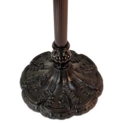 Tiffany Style Floor Lamp Standing 60" Tall Stained Glass White Mahogany Bedroom Reading Gift Amora Lighting