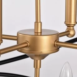 Transitional Metal Chandelier Fixture, 8 Lights , 2-Tier-Candle Dimmable Ceiling Light For Living Room, Bedroom, Dining Room