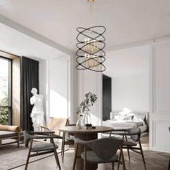 Transitional Metal Chandelier Fixture, 8 Lights , 2-Tier-Candle Dimmable Ceiling Light For Living Room, Bedroom, Dining Room -Bedroom Furniture Shop Transitional Metal Chandelier Fixture2C 8 lights 2C 2 Tier Candle Dimmable Ceiling Light for Living Room2C Bedroom2C Dining Room 6