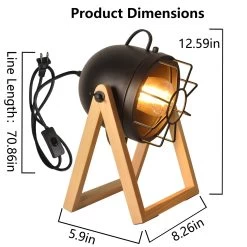 Vintage Retro Adjustable Table Lamp-Modern Farmhouse Cage Cinema Minimalist Desk Light For Living Room Bedroom -Bedroom Furniture Shop Vintage Retro Adjustable Table Lamp Modern Farmhouse Cage Cinema Minimalist Desk Light for Living Room Bedroom 6