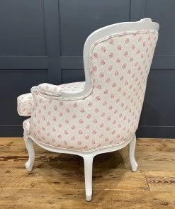 A French Vintage Louis XV Upholstered Bedroom Armchair -Bedroom Furniture Shop a french vintage louis xv upholstered bedroom armchair sku76513064 0 4