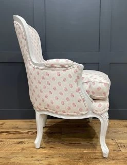 A French Vintage Louis XV Upholstered Bedroom Armchair -Bedroom Furniture Shop a french vintage louis xv upholstered bedroom armchair sku76513064 0 5
