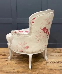 A Louis XV Style Vintage French Upholstered Bedroom Chair -Bedroom Furniture Shop a louis xv style vintage french upholstered bedroom chair sku48767863 0 5