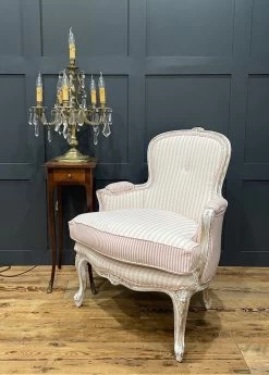 A Vintage French Louis XV Upholstered Bedroom Chair