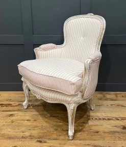 A Vintage French Louis XV Upholstered Bedroom Chair -Bedroom Furniture Shop a vintage french louis xv upholstered bedroom chair sku67404582 0 4