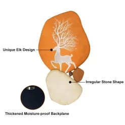 Modern Wooden Deer Wall Decor Irregular Abstract Elk Painting Art Living Room Bedroom -Bedroom Furniture Shop a029bfbdc71c1567095389e8d94da44b