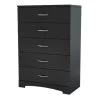 QuikFurn Modern 5-Drawer Bedroom Chest In Black Wood Finish Black -Bedroom Furniture Shop a0fbd671fb6a4e5d95853edca8cb370f