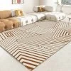 Abstract Faux Cashmere Indoor Area Rug 5' X 8' Living Room Bedroom In White & Brown -Bedroom Furniture Shop a34152bacee3bb1028c7c1ffad382233