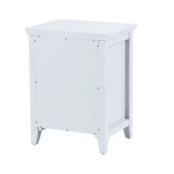 Bedroom Small Bedside Table/Night Stand With Open Door Storage Compartments, White White -Bedroom Furniture Shop a3813a7a7e41484c9ed8efbd83d4b2e1