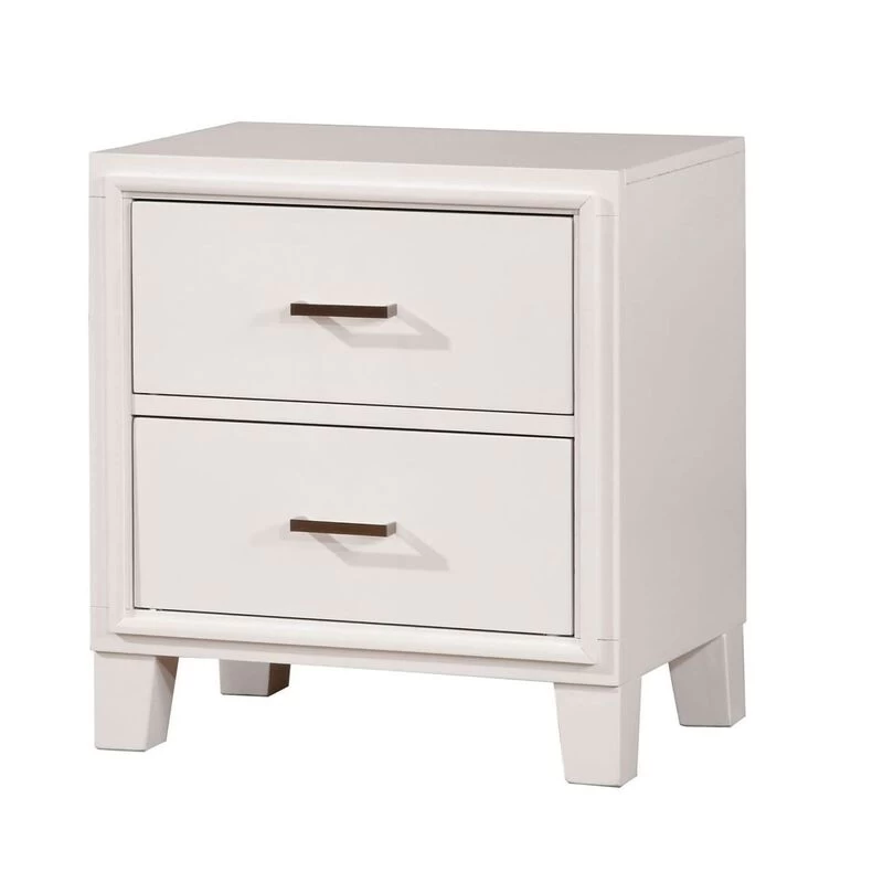 Simple Casual 1pc Nightstand White Color Solid Wood Bedroom Furniture Transitional Look Nightstand Nickel Bar Pull White 3 Simple Casual 1pc Nightstand White Color Solid Wood Bedroom Furniture Transitional Look Nightstand Nickel Bar Pull White