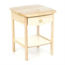QuikFurn Natural Wood Finish 1-Drawer Bedroom End Table Nightstand Natural 7 QuikFurn Natural Wood Finish 1-Drawer Bedroom End Table Nightstand Natural -Bedroom Furniture Shop a68af68231824d07b76cd9e55595e27c