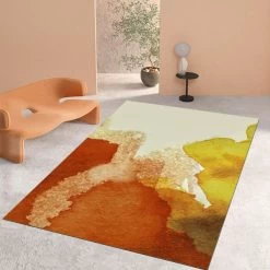 3' X 5' Modern Orange Faux Cashmere Area Rug For Living Room & Bedroom -Bedroom Furniture Shop a69fa7323a5dce6db6952dd941ae92a5