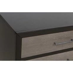 Stylish Two-Tone Finish Bedroom Nightstand Walnut Veneer Wood Retro Design 3 Drawers Tapered Legs Black+ Gray 12 Stylish Two-Tone Finish Bedroom Nightstand Walnut Veneer Wood Retro Design 3 Drawers Tapered Legs Black+ Gray -Bedroom Furniture Shop a8a0c67f099c41258e794319d313dce3
