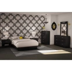 QuikFurn 6-Drawer Dresser For Contemporary Bedroom In Black Finish Black 9 QuikFurn 6-Drawer Dresser For Contemporary Bedroom In Black Finish Black -Bedroom Furniture Shop a928fb4af63944f0bb2e8094cf6a2ea1