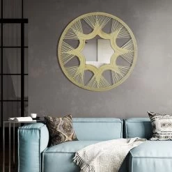 Extra 20% OFF 23.6" Boho Round Woven Rattan Wall Mirror Decor Art Living Room Bedroom