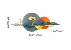 Best Seller 59" Modern 3D Unique Metal Nature Landscape Wall Decor Art For Living Room Bedroom -Bedroom Furniture Shop ada3419f96039629bf8cbd618de90427