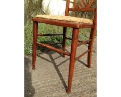 Aesthetic Movement Walnut Lyre Back Bedroom Or Side Chair With Button Seat -Bedroom Furniture Shop aesthetic movement walnut lyre back bedroom or side chair with button seat sku64352425 0 3