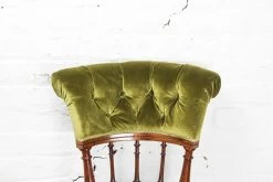 Unknown Antique 19th Century Green Victorian Bedroom Side Chair -Bedroom Furniture Shop antique 19th century green victorian bedroom side chair sku52651473 0 2
