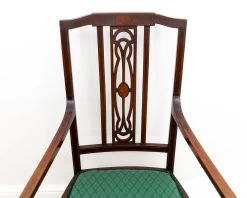 Unknown Art Nouveau Mahogany Inlaid Armchair 1900s Country House Carver Occasional Bedroom Chair 29 Unknown Art Nouveau Mahogany Inlaid Armchair 1900s Country House Carver Occasional Bedroom Chair -Bedroom Furniture Shop antique art nouveau mahogany inlaid armchair country house armchair sku75688451 0 12