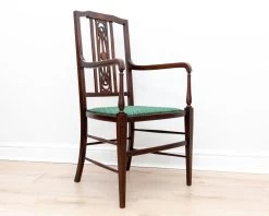 Unknown Art Nouveau Mahogany Inlaid Armchair 1900s Country House Carver Occasional Bedroom Chair 20 Unknown Art Nouveau Mahogany Inlaid Armchair 1900s Country House Carver Occasional Bedroom Chair -Bedroom Furniture Shop antique art nouveau mahogany inlaid armchair country house armchair sku75688451 0 3