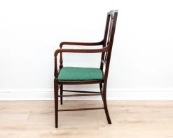 Unknown Art Nouveau Mahogany Inlaid Armchair 1900s Country House Carver Occasional Bedroom Chair 24 Unknown Art Nouveau Mahogany Inlaid Armchair 1900s Country House Carver Occasional Bedroom Chair -Bedroom Furniture Shop antique art nouveau mahogany inlaid armchair country house armchair sku75688451 0 7