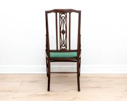 Unknown Art Nouveau Mahogany Inlaid Armchair 1900s Country House Carver Occasional Bedroom Chair 26 Unknown Art Nouveau Mahogany Inlaid Armchair 1900s Country House Carver Occasional Bedroom Chair -Bedroom Furniture Shop antique art nouveau mahogany inlaid armchair country house armchair sku75688451 0 9
