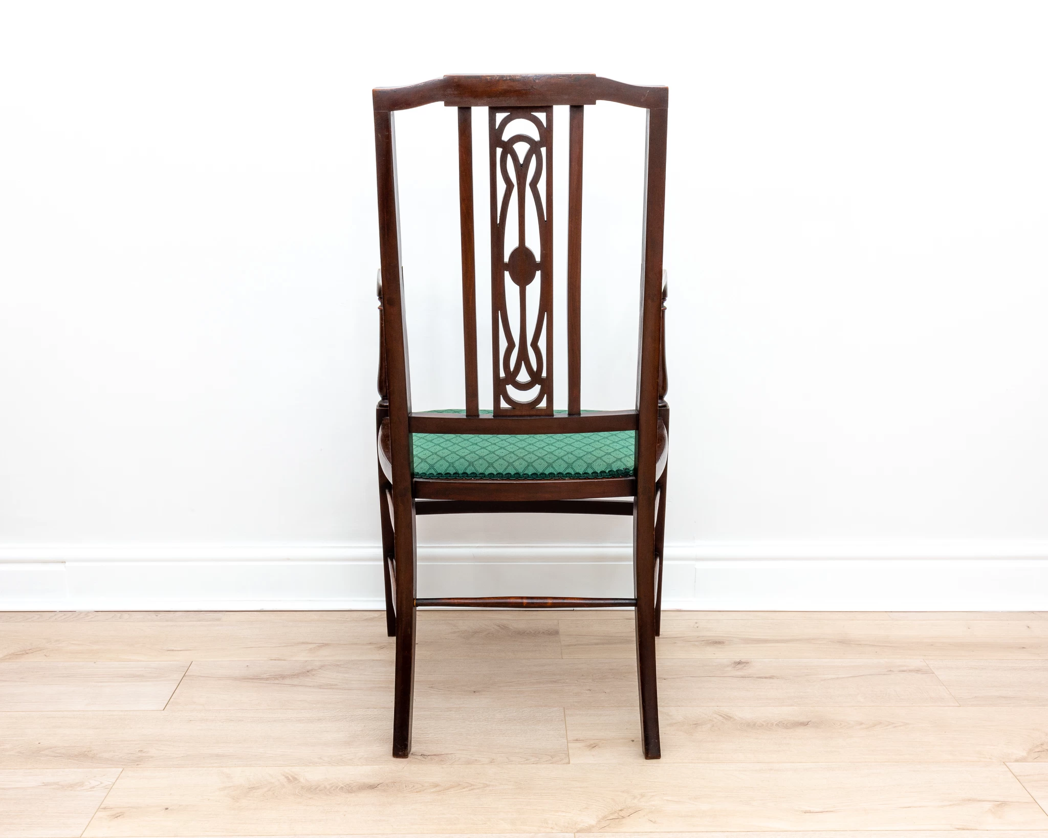 Unknown Art Nouveau Mahogany Inlaid Armchair 1900s Country House Carver Occasional Bedroom Chair 12 Unknown Art Nouveau Mahogany Inlaid Armchair 1900s Country House Carver Occasional Bedroom Chair - Image 10