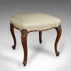 Unknown Antique Dressing Stool, English, Walnut, Footstool, Bedroom Rest, Victorian