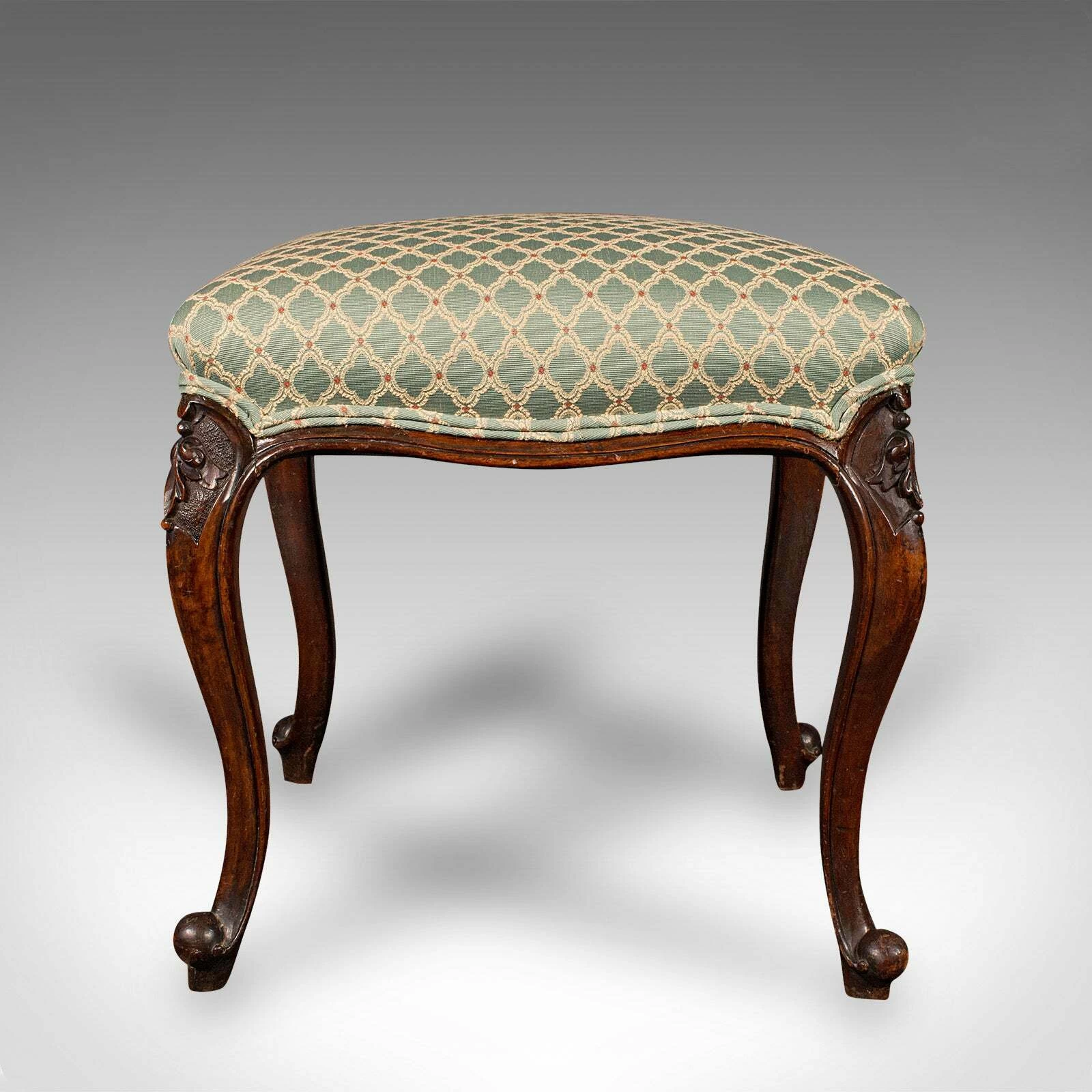 Unknown Antique Dressing Stool, English, Walnut, Footstool, Bedroom Rest, Victorian 6 Unknown Antique Dressing Stool, English, Walnut, Footstool, Bedroom Rest, Victorian - Image 4