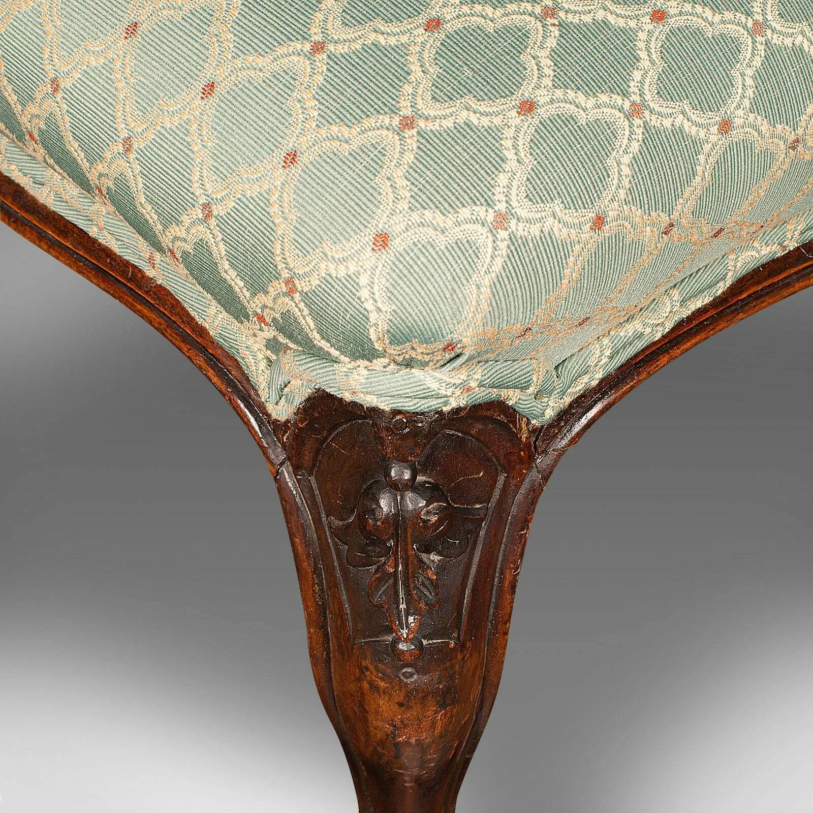 Unknown Antique Dressing Stool, English, Walnut, Footstool, Bedroom Rest, Victorian 9 Unknown Antique Dressing Stool, English, Walnut, Footstool, Bedroom Rest, Victorian - Image 7